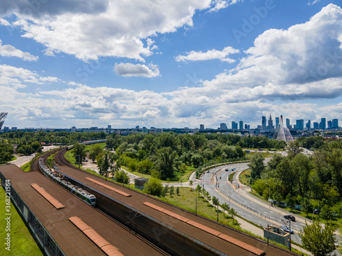 road or train to the center of Warsaw