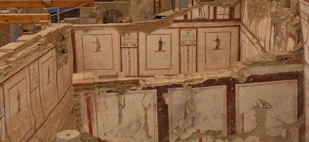 The ancient city of Ephesus, which is also on the list of world cultural heritage.Celsus Library is one of the most beautiful structures in Ephesus. Ancient ruins in Ephesus.Mosaic in Hillside Houses. The ancient city of Ephesus, which is also on the list of world cultural heritage.Celsus Library is one of the most beautiful structures in Ephesus. Ancient ruins in Ephesus.Mosaic in Hillside Houses.