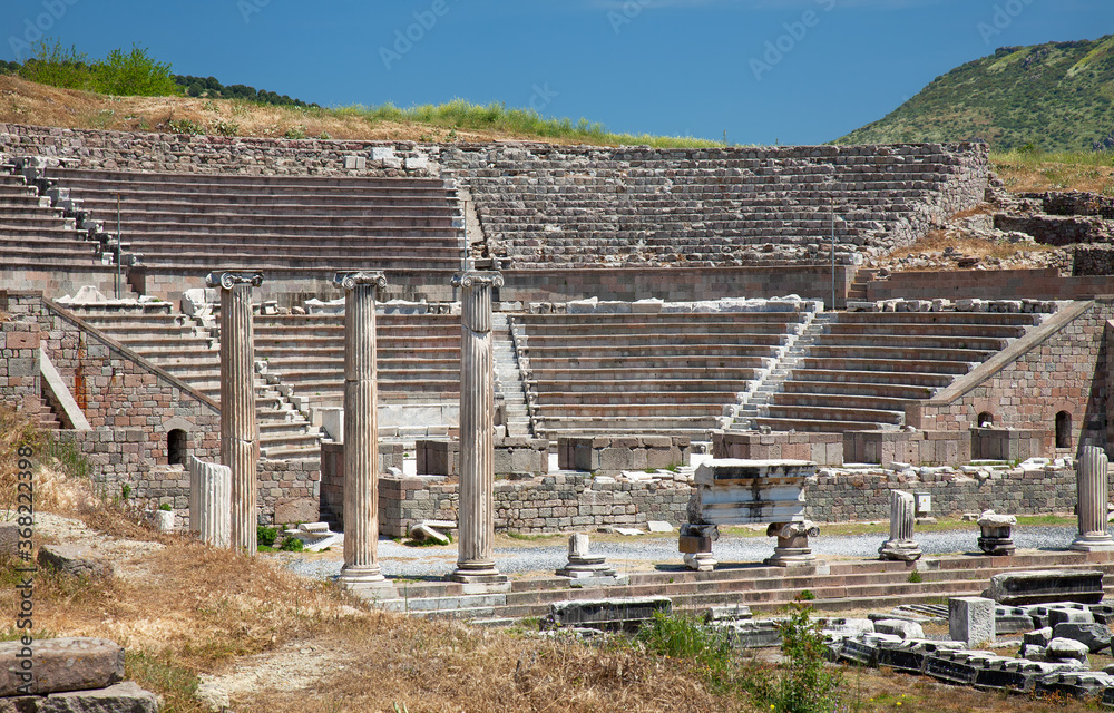 Asklepieion und Theater von Bergama, Pergamon, Türkei.