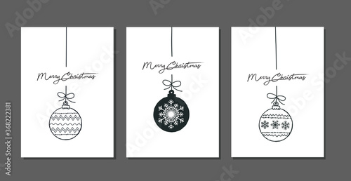 Trendy Merry Christmas set cards with modern hand drawn elements and greetings. Lettering design collection. doodle and scribbles line vector. 