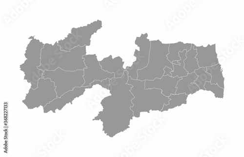 Paraiba State regions map