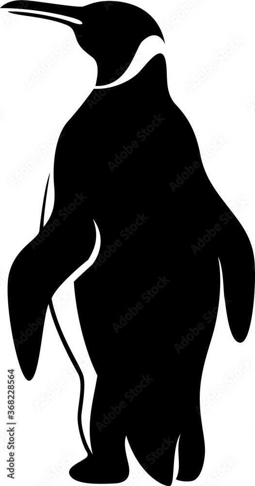 Emperor Penguin Rear View Vector Emperor Penguin Rear View Vector