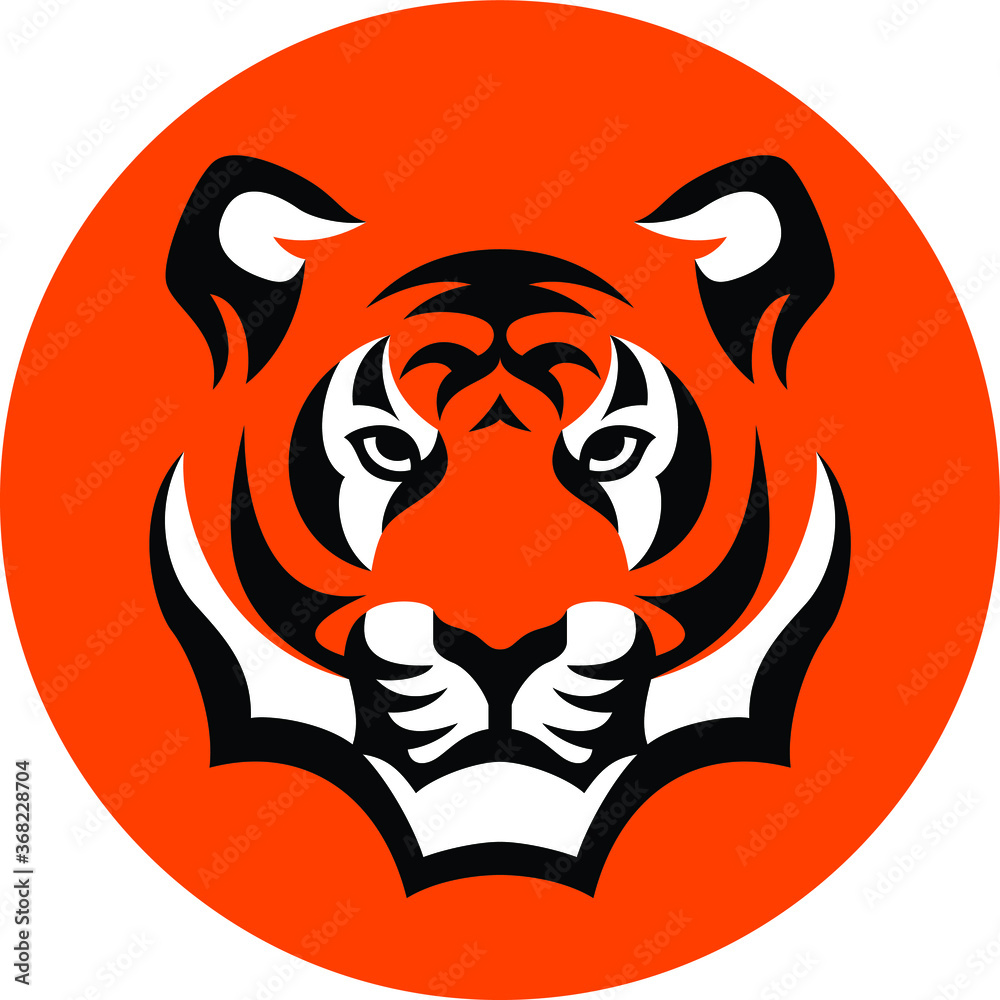 Simple Design of Tiger Head