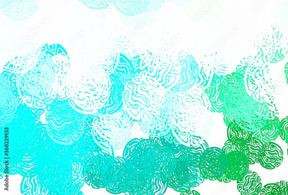 Light Green vector template with chaotic shapes. Light Green vector template with chaotic shapes.