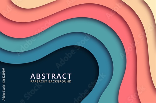 Abstract papercut background wallpaper. vector texture design in soft color