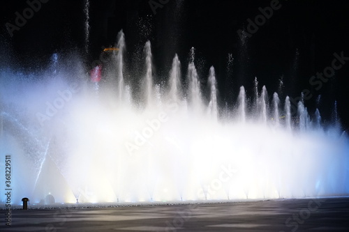 fountain at night