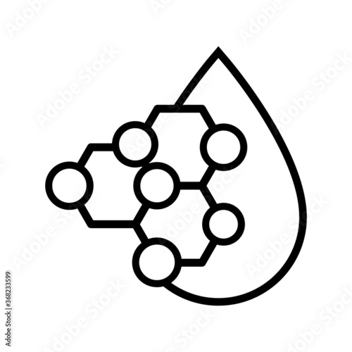 Acid drop vector icon set. Chemical illustration sign collection. serum symbol.