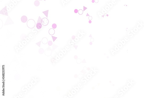 Light Pink, Yellow vector backdrop with lines, circles. © smaria2015