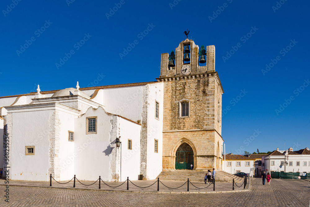 Faro Cathedral in Faro, Algarve, Portugal