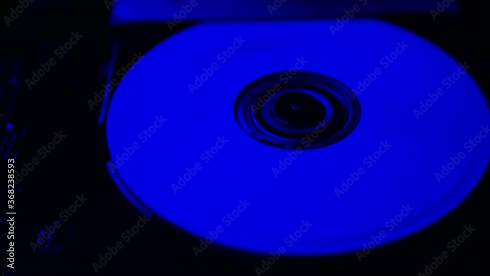 CD rom with blue rgb lights and a cd that inside turns CD rom with blue rgb lights and a cd that inside turns