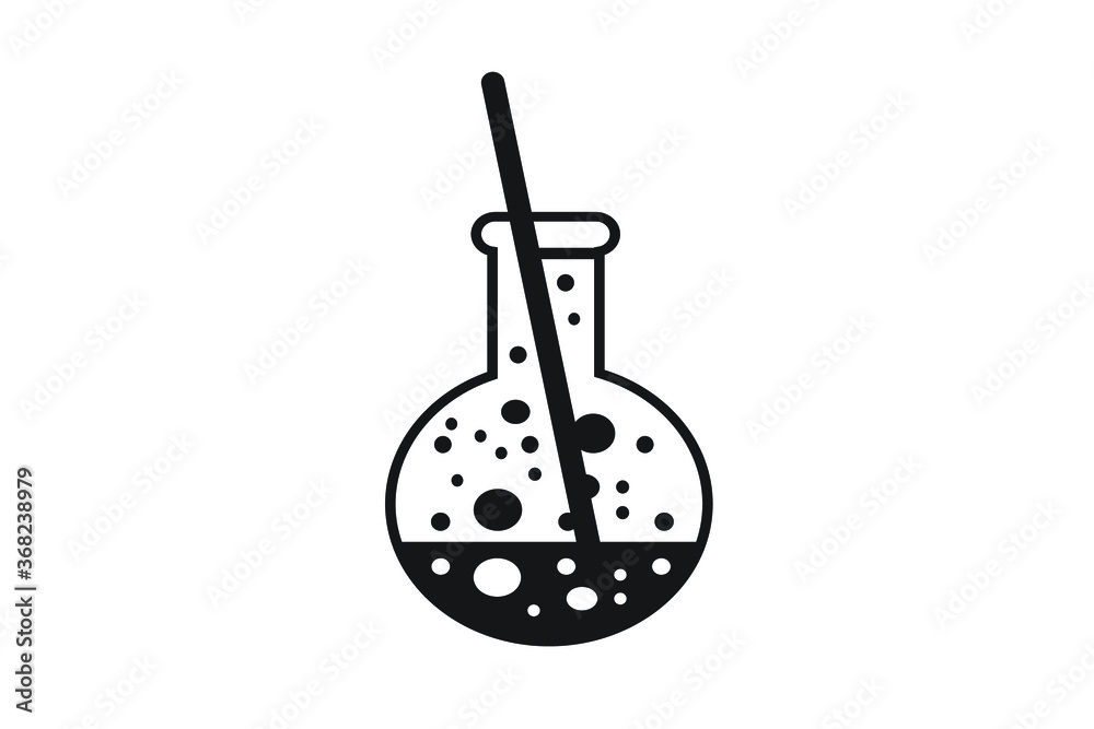 vector illustration of a laboratory flask. test tube icon