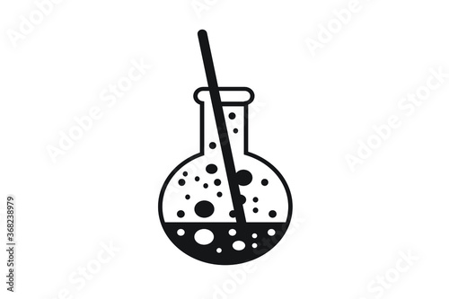 vector illustration of a laboratory flask. test tube icon © kaif