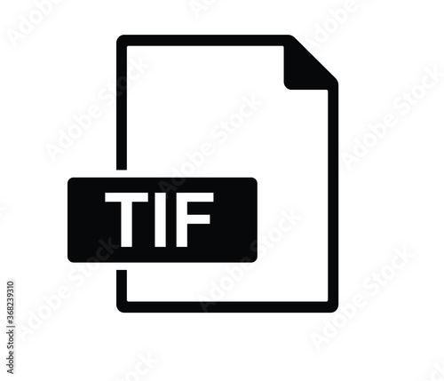 TIF file document icon. Download TIF button icon isolated, TIF file symbol