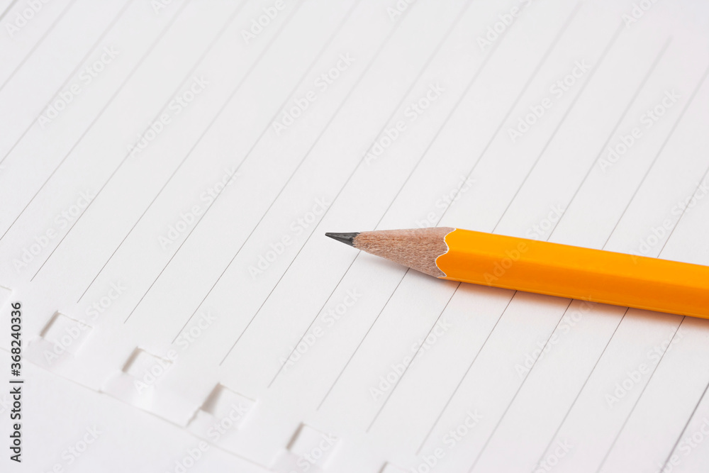 pencil and notebook on white background
pencil and notebook on white background