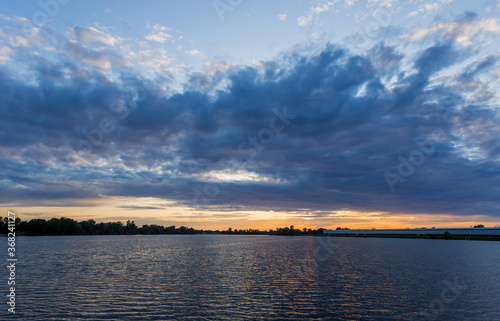 Beautiful sunset at the lake