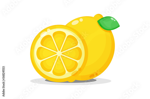 Lemon and lemon wedges