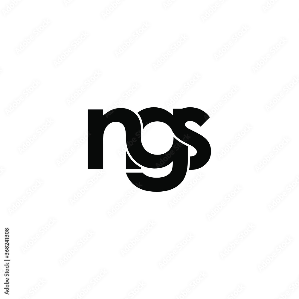 ngs letter original monogram logo design ngs letter original monogram logo design
