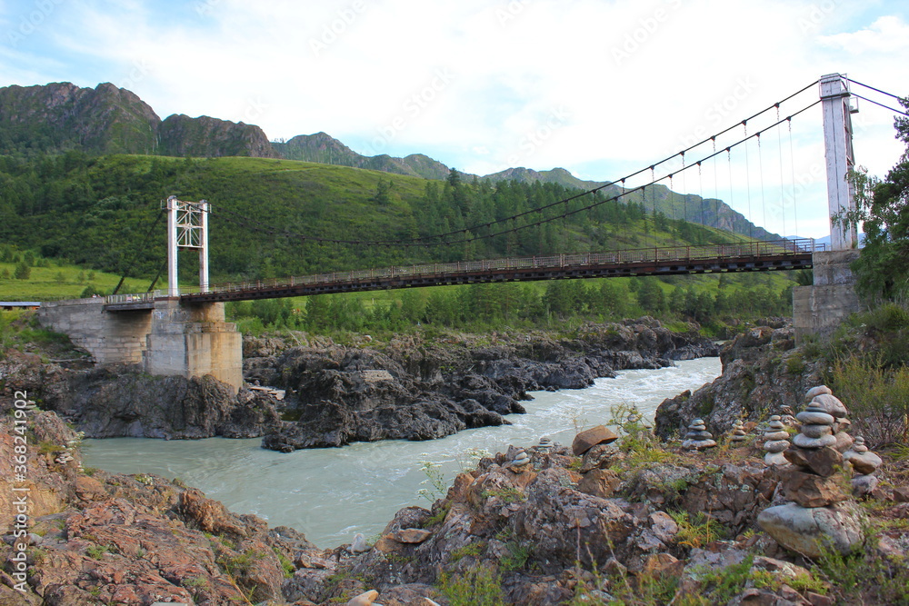 Fototapeta premium Oroktoy bridge in Gorny Altai