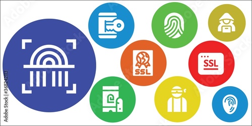 Modern Simple Set of theft Vector filled Icons