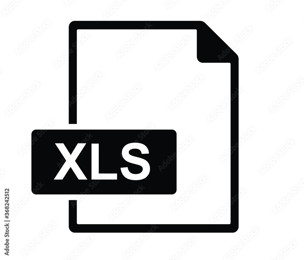 XLS file document icon. Download XLS button icon isolated, XLS file symbol XLS file document icon. Download XLS button icon isolated, XLS file symbol