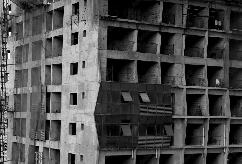The middle of the concrete construction in Manila Philippines The middle of the concrete construction in Manila Philippines