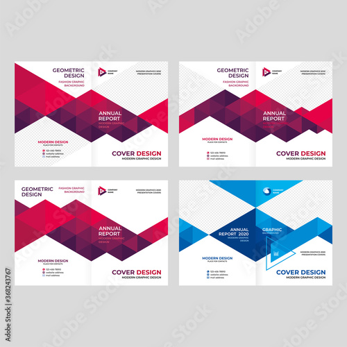 Design of catalog cover, booklet, flyer, layout for presentation, advertising, modern graphic design
