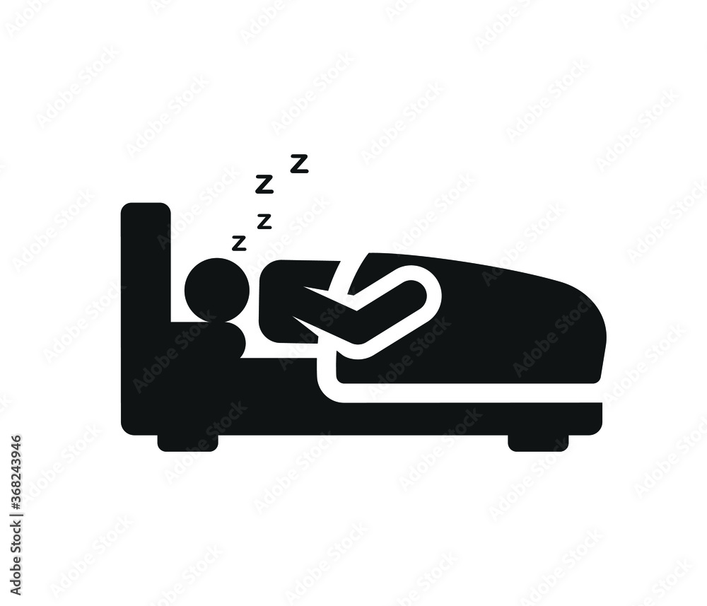 sleep in bed icon sleep in bed icon