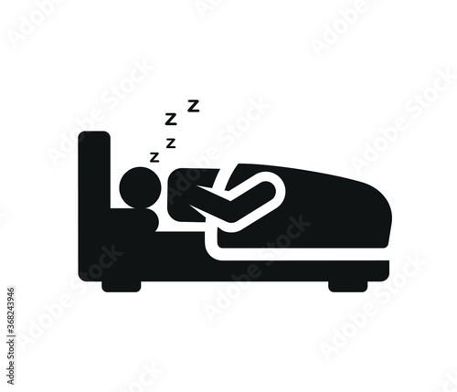 sleep in bed icon