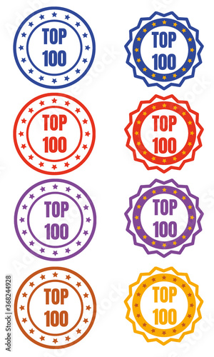 Top 100 Banner, Abzeichen