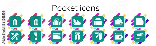 pocket icon set
