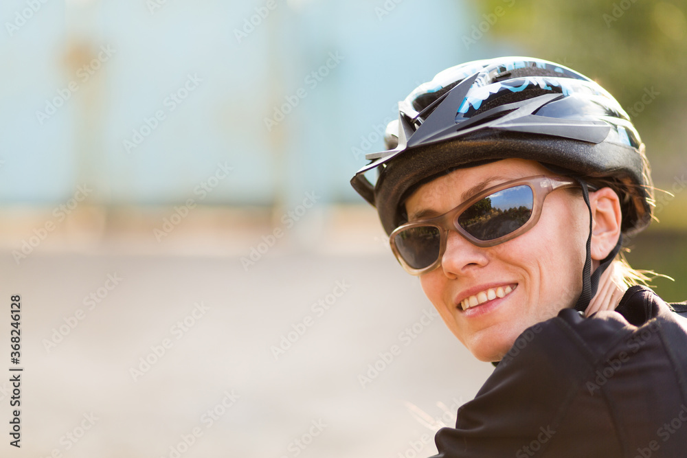 Spring summer bike riding beautiful woman