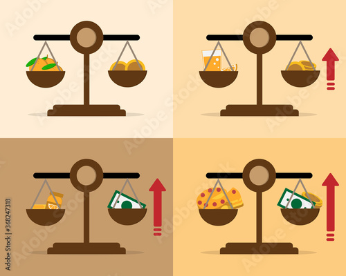 orange product to increase sales value vector