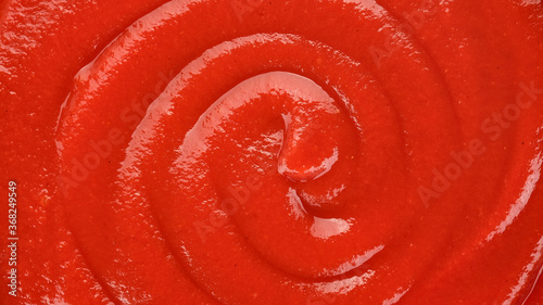 red tomato Sauce ketchup top view © Евгений Логвиненко