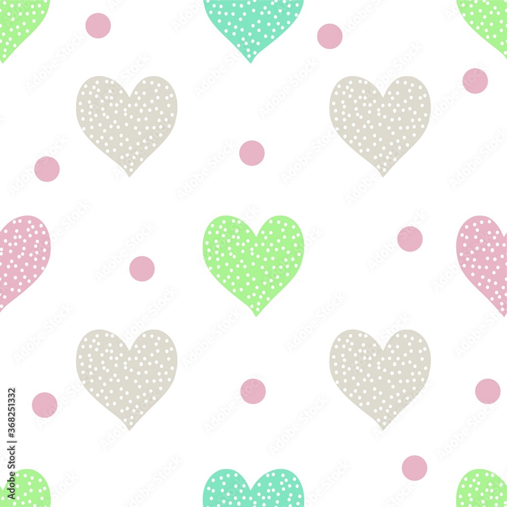 seamless background with hearts, vector drawing seamless background with hearts, vector drawing