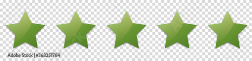 5 green stars for customer produkt rating 