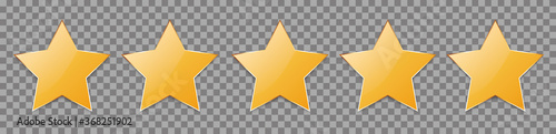5 gold stars for customer produkt rating 