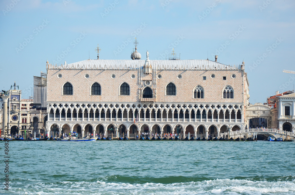 Panorama view of the Venice Palace of the Doge