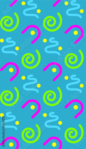 Seamless bright summer pattern with  elements and   symbols.