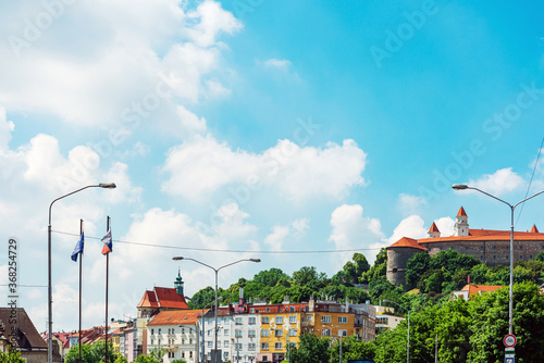 Photography BRATISLAVA, SLOVAKIA - June 27, 2018: Street view of downtown in Bratislava, Slo