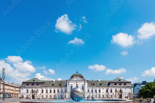Canvas Print BRATISLAVA, SLOVAKIA - June 27, 2018: Street view of downtown in Bratislava, Slo