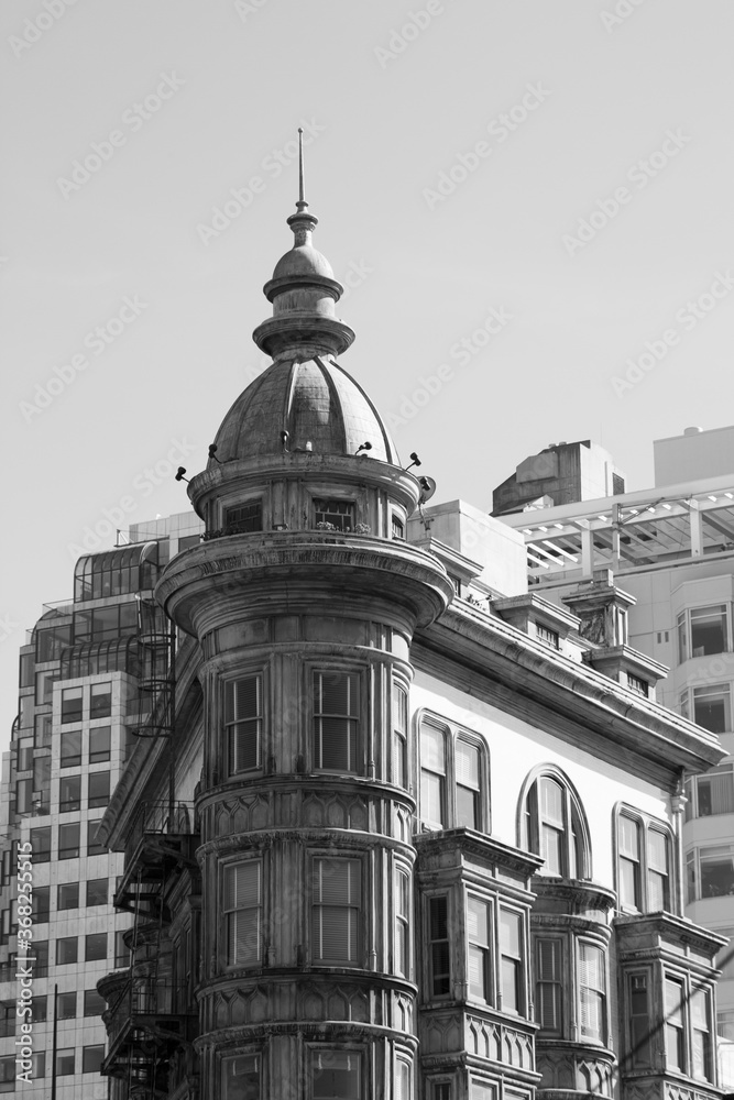 Building details in Black and White