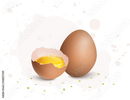 brown egg vector illustration on white background