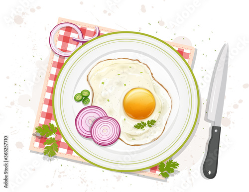 omelet vector illustration