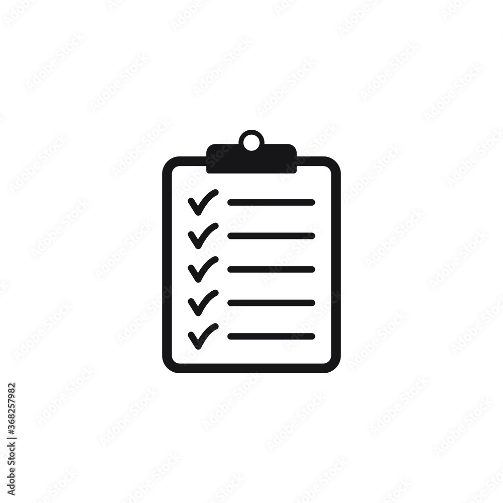Clipboard with checklist icon, symbol for web site and app design. Vector illstration. Clipboard with checklist icon, symbol for web site and app design. Vector illstration.