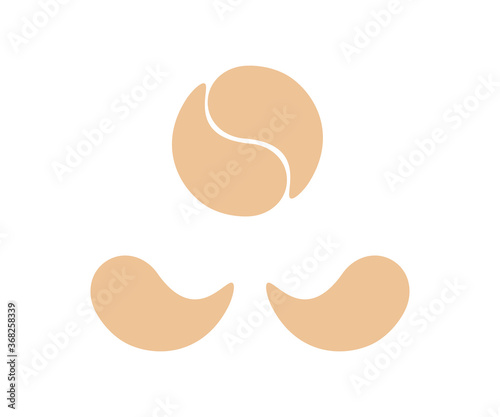Eye patch skincare icon. Eye skincare icon. Eye mask icon. Eye pack.   Skincare icon. 