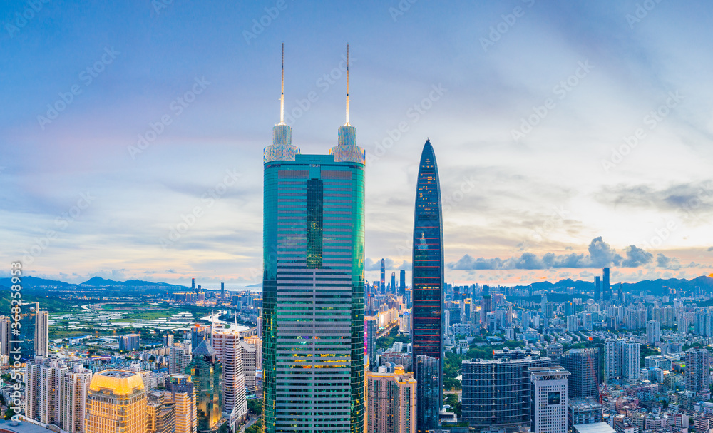 Obraz premium City Scenery of Shenzhen City, Guangdong Province, China