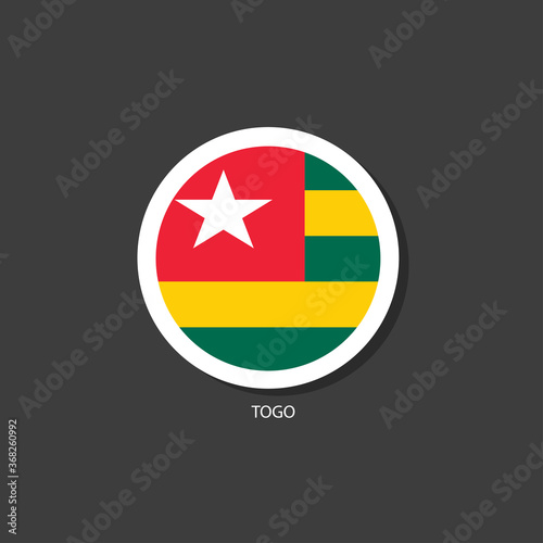 Free Download Togo flag Vector circle with flags. - GFXLoad