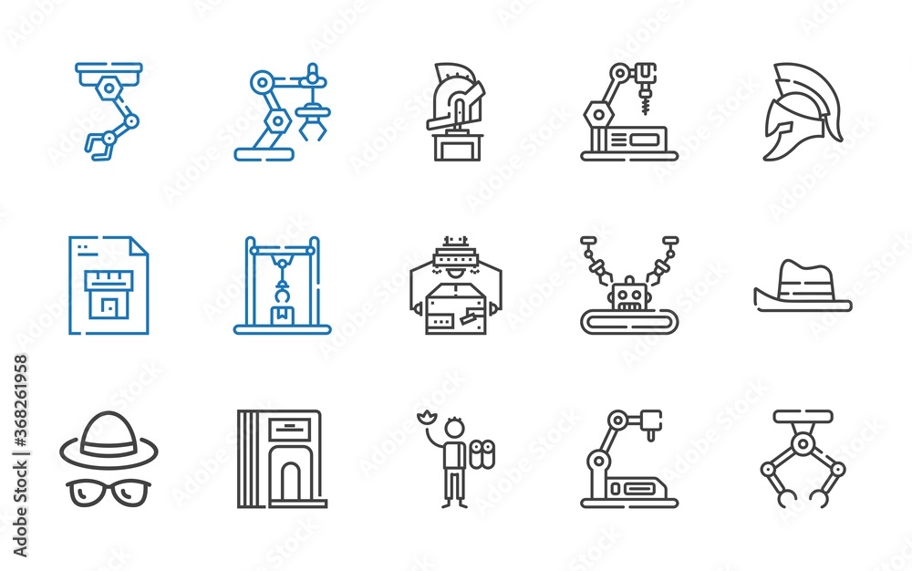 engineer icons set