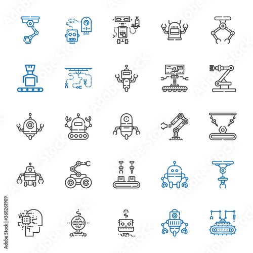 artificial icons set