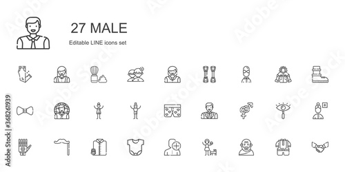male icons set